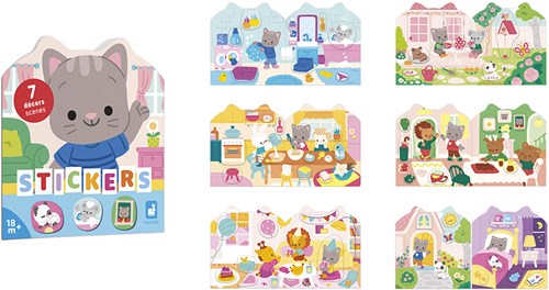 Janod libro di adesivi - casa - adesivi per piccole mani e creatività-2