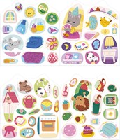 Janod libro di adesivi - casa - adesivi per piccole mani e creatività-3