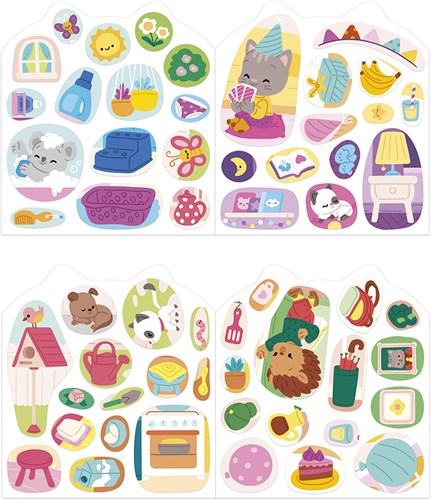 Janod libro di adesivi - casa - adesivi per piccole mani e creatività-3