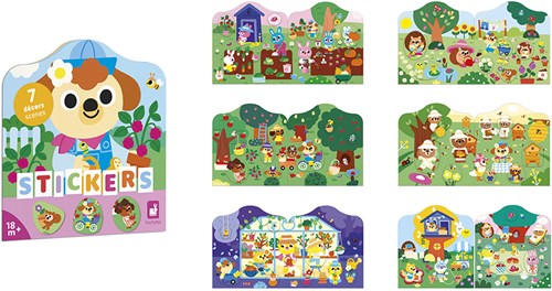 Janod libro di adesivi - adesivi giardino per bambini da 18 mesi-3
