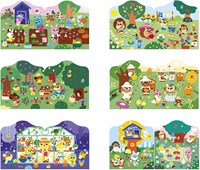 Janod libro di adesivi - adesivi giardino per bambini da 18 mesi