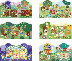 Janod libro di adesivi - adesivi giardino per bambini da 18 mesi