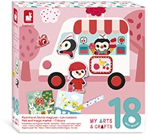 Janod set feltro e pennarelli per bambini piccoli - giocattolo creativo 18 mesi+
