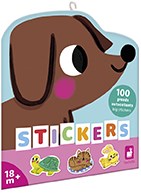 Janod stickers - animali domestici - 100 adesivi - gioco creativo