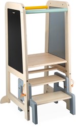 Janod torre di apprendimento in legno lavagna - sgabello regolabile bambini