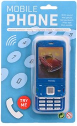 Johntoy telefono giocattolo mobile rosso con suoni e batterie