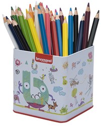 Bruynzeel matite colorate Mega set 48 colori in scatola di metallo per bambini