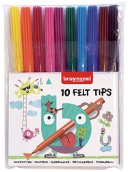 Bruynzeel pennarelli set 10 colori per bambini e adulti