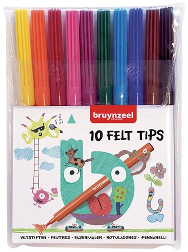 Bruynzeel pennarelli set 10 colori per bambini e adulti