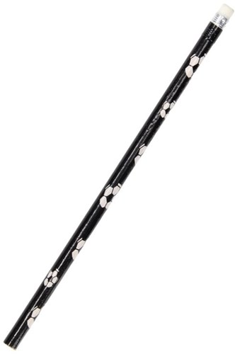 Matita calcio con gomma design nero-bianco per bambini - scuola