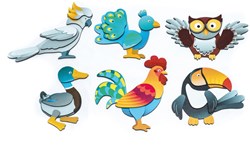 Eduplay puzzle magnetico giocattolo uccelli - gioco educativo in legno