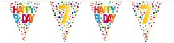 Folat festone con coriandoli 7 anni 10 metri - decorazione compleanno