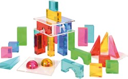 Eduplay blocchi da costruzione acrilico 32 pezzi - blocchi giocattolo colorati