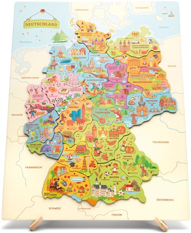 Eduplay giocattolo magnetico puzzle mappa Germania gioco educativo