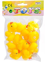 Mini paperelle da bagno giocattolo gialle 12 pezzi gomma
