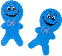 Gomma faccina sorridente set 2 pezzi rosa - gomme allegre per bambini-3