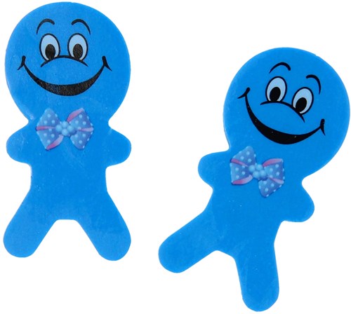 Gomma faccina sorridente set 2 pezzi rosa - gomme allegre per bambini-3