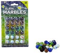 Johntoy biglie giocattolo 24 pezzi 16mm multicolore vetro