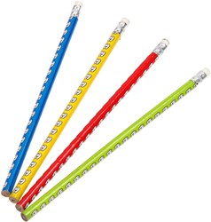 Potlood kies matita divertente con gomma e stampa denti verde