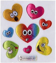 Stickers faccina sorridente glitter decorazione allegra per bambini e fai da te