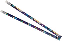 Matita spazio blu con gomma - tema spaziale - 12 pezzi