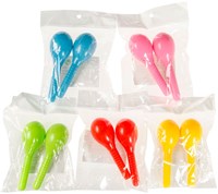 Mini maracas giocattolo colorato 2 pezzi strumento musicale plastica