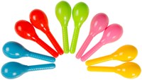Mini maracas giocattolo colorato 2 pezzi strumento musicale plastica-2