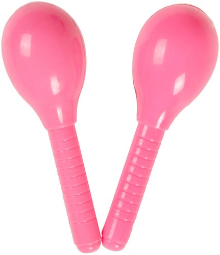 Mini maracas giocattolo colorato 2 pezzi strumento musicale plastica-3