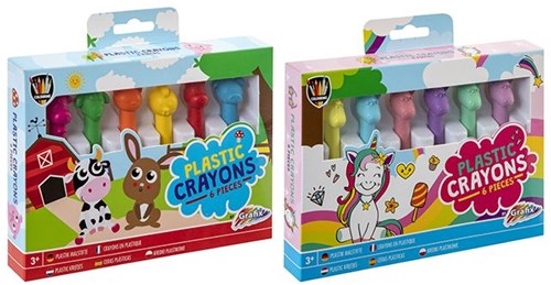 Dieren wasco pastelli a cera animali per bambini - Assortiti - 6 pezzi-2