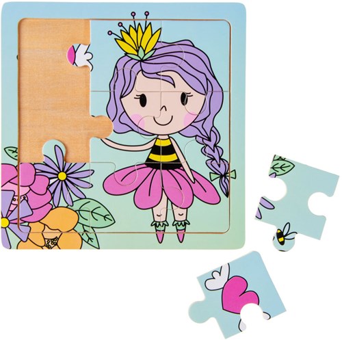 Puzzle in legno principessa unicorno sirena - giocattolo fantasia bambine-2