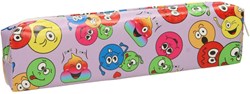 Astuccio faccina sorridente astuccio scolastico colorato con smiley e zip