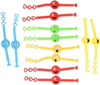 Braccialetto smiley giocattolo colorato set da 12 pezzi plastica