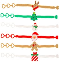 Braccialetto Natale gomma set di 12 braccialetti colorati per bambini