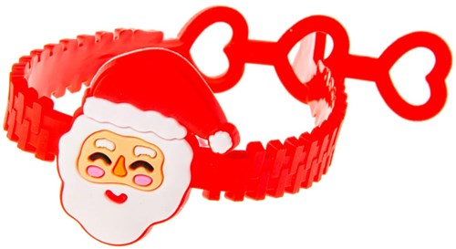 Braccialetto Natale gomma set di 12 braccialetti colorati per bambini-2