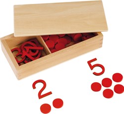 Eduplay numeri e gettoni in legno Montessori giocattolo in scatola