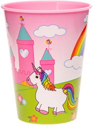 Bicchiere per bambini unicorno bicchiere rosa in plastica per bambine 260 ml