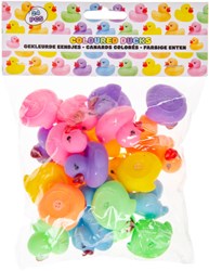Piccole paperelle da bagno colorate giocattolo - 24 pezzi plastica