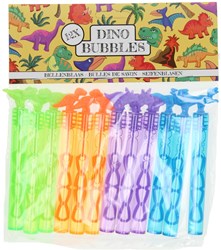 Bolle di sapone giocattolo Dino regalini festa 12 pezzi colorati