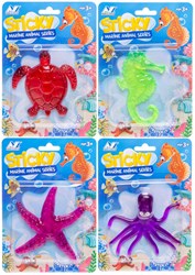 Giocattolo animale marino appiccicoso colorato - creature oceaniche adesive