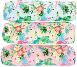 Duckiez astuccio fenicottero stampa tropicale plastica scuola