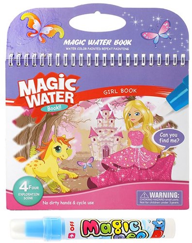Libro delle principesse da colorare con l'acqua 46845A-2