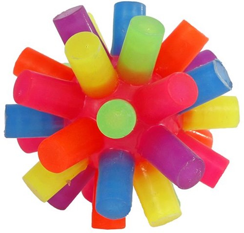 Palla rimbalzante Pogo con luce - Giocattolo 7,8cm effetto LED