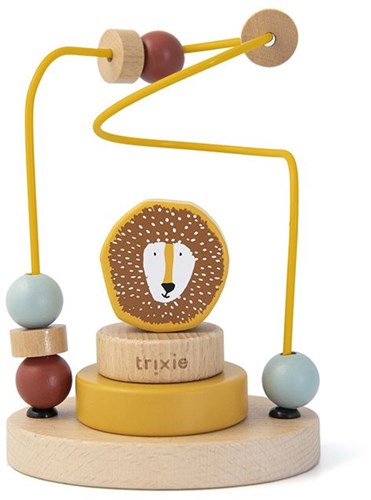Trixie labirinto di perline in legno - giocattolo educativo Mr. Lion giallo legno FSC-2