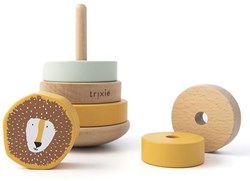 Trixie torre impilabile in legno - giocattolo educativo Mr. Lion giallo legno FSC
