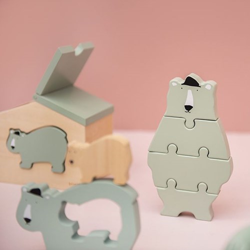 Trixie puzzle animale in legno - giocattolo educativo Mr. Polar Bear-3