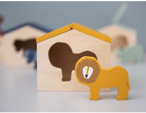 Trixie scatola delle forme in legno - Mr. Lion - giocattolo in legno FSC giallo-3