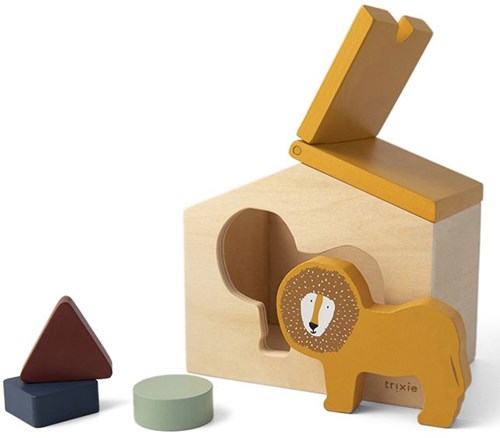 Trixie scatola delle forme in legno - Mr. Lion - giocattolo in legno FSC giallo-2