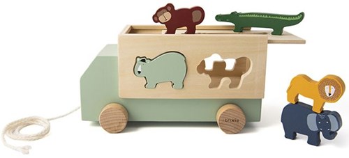 Trixie giocattolo in legno - camion degli animali - camion FSC con animali per bambini