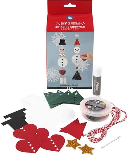 Creativ Company set creativo pupazzi di neve danzanti carta Silk Clay-2