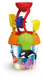 Set secchiello oceano lusso mulino sabbia giocattolo spiaggia 5 pezzi 18 cm